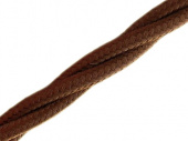 Витой ретро кабель для внешней проводки Werkel Retro 3х1,5мм коричневый - купить в Минске