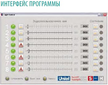 Модуль управления освещением RS485 порт, 8 входов/ 8 выходов UCH-M111RX/0808 - купить в Минске