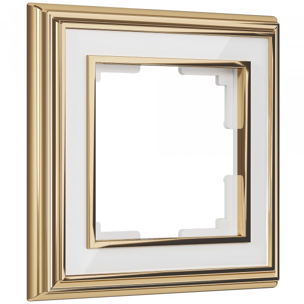 Рамка на 1 пост Werkel WL17-Frame-01 Palacio (золото / белый) - купить в Минске